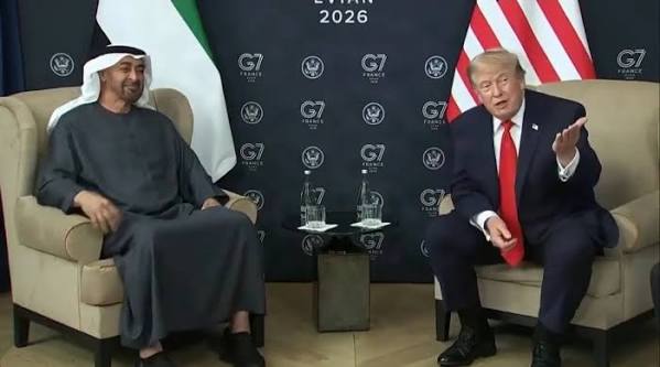عقب لقائه محمد بن زايد.. ترامب يتوعد بتدمير اليورانيوم الإيراني